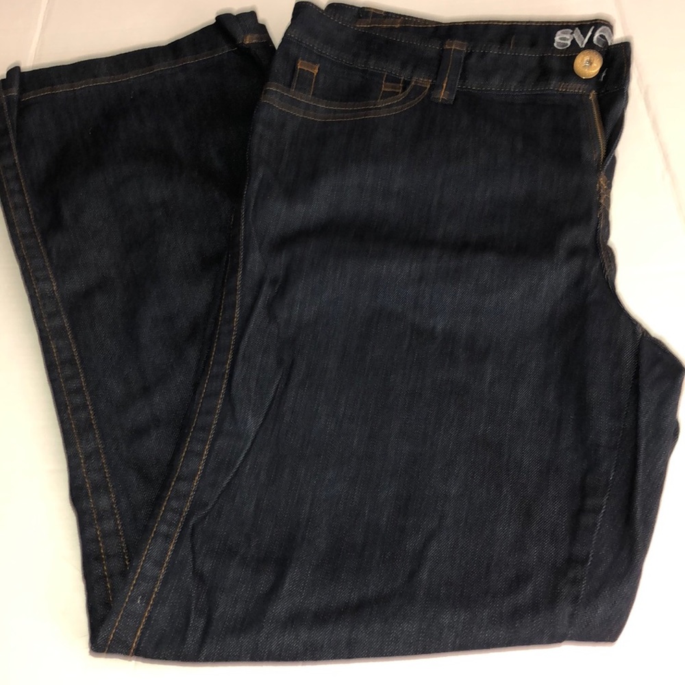 SVOBODA Jeans, plus size dark wash bootcut